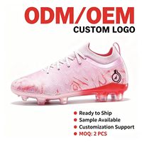 Chaussures de football pour jeunes sans coutures, crampons TPU pour terrain ferme, doublure en mesh, petits crampons, chaussures d'entraînement de football