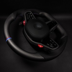 Setir Kemudi Custom Serat Karbon Sport M6 untuk BMW Seri G M3 G80 M4 G82 M5 F90 M8 X3m X4m X5m X6m G3x G1x G0x <span class=keywords><strong>M</strong></span> TY CN;GUA - Product Image 6