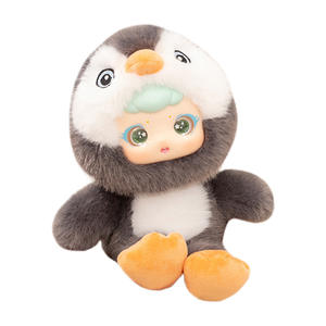 Nieuwe Kawaii Dieren Vinyl Gezicht Pluche Pop Cartoon 8 Inch Zachte Gevulde Pinguïn Dinosaurus Pluche Vinyl Speelgoed - Product Image 6