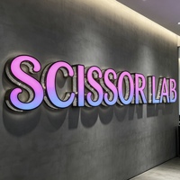 Letrero LED de Canal con Perforación Dimensional para Venta al por Mayor, Letras Metálicas 3D Iluminadas Lateralmente, Letrero Exterior OEM para Oficina