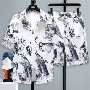 2025 नए जेटी पुरुषों के छोटे सूट समुद्र तट पर शॉर्ट आस्तीन वाली शर्ट और शॉर्ट्स पहनते हैं। - Product Image 5