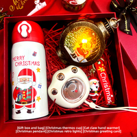 Botol air Natal anak-anak harga pabrik kotak hadiah penghangat cangkir barang ringan Motif untuk mainan anak-anak Natal