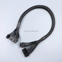 SCONDAR - Juego de Cables Modulares para PC, Cable de Alimentación para PSU, ATX 24 Pines, PCI-E 8 Pines, CPU 4+4, Cable de Extensión SATA con Funda