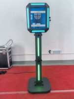 Kiosque photo pour iPad avec éclairage LED et support verrouillable pour mariages, événements et fêtes
