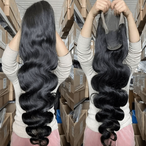 Raw Vietnamese 13X6 HD Lace Frontal Body Wave Wig Pre Plucked Hair Line 250% Density Glueless Human Hair with Pre <strong>Cut</strong> HD Lace - Product Image 1