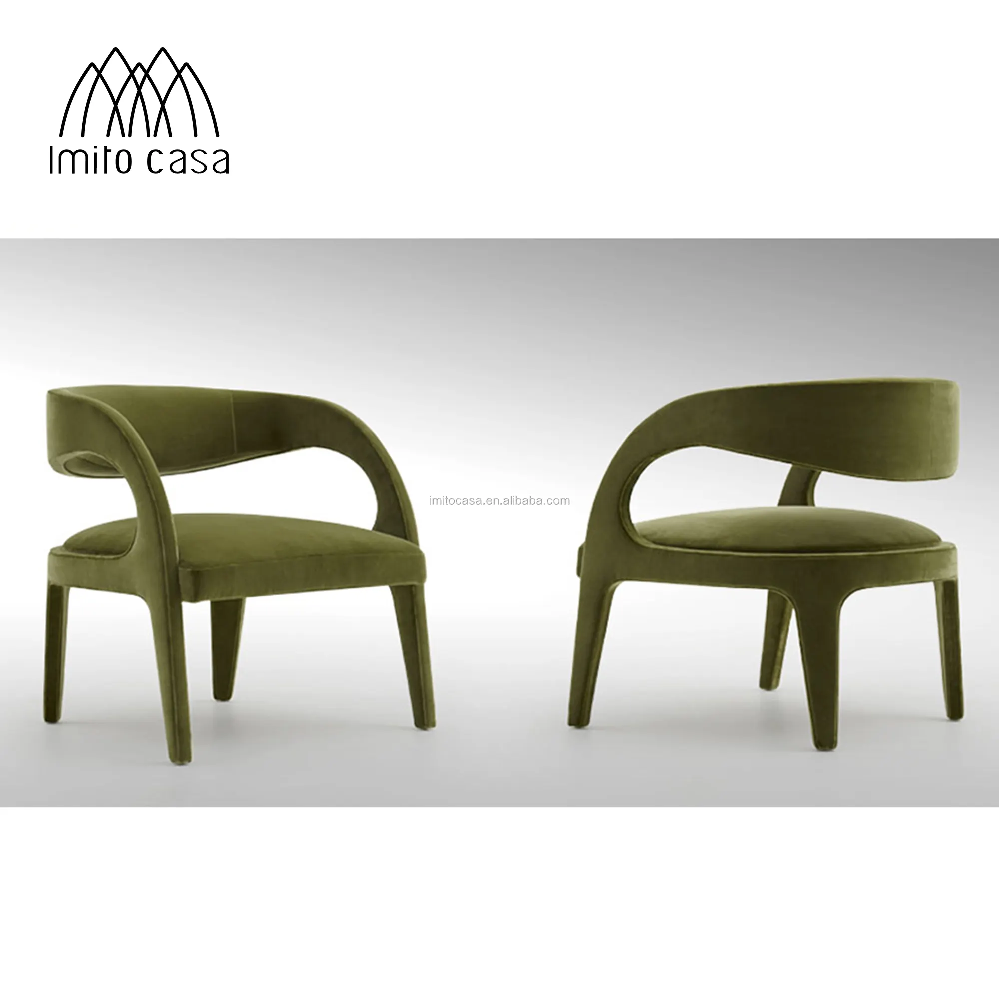 Isimito — fauteuil de salle à manger en velours, siège de loisirs luxueux en tissu, Style européen concis, à la mode, pour salon