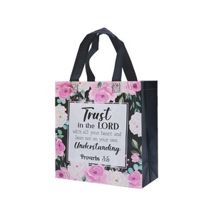 Bolsa para Biblia Reutilizable Ecológica de PP No Tejido con Asa y Diseño de Patrón Floral Variado A-2647 - Product Image 3