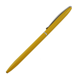 Stylo à <span class=keywords><strong>bille</strong></span> en métal mince avec pince en forme d'<span class=keywords><strong>arc</strong></span> et design rotatif Option de logo personnalisé Encre noire/bleue Utilisation au bureau et à l'école - Product Image 5