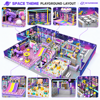 Équipement d'amusement intérieur personnalisé, aire de jeux néon pour enfants, centre commercial FEC multi-zones clé en main pour centre commercial