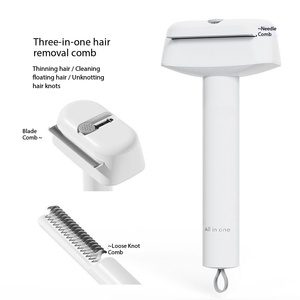 Vente flash : Brosse de toilettage 3-en-1 pour animaux de compagnie, pour démêler, éliminer les poils morts et affiner <span class=keywords><strong>le</strong></span> pelage des chiens et des chats - Product Image 1