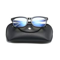 JS RTG001 Étui à lunettes de soleil pliable surdimensionné en cuir de forme irrégulière, personnalisable avec logo, ensemble d'emballage tendance