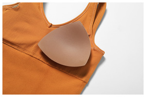 Combinaison extensible douce de compression pour femmes combinaison de Yoga côtelée une pièce combinaisons de contrôle du ventre vêtements de sport de gymnastique joue - Product Image 5