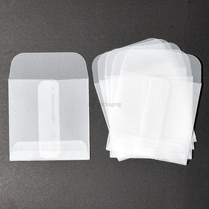 Luxury Custom Glassine Frosted Small Packaging Tag Ring Jewelry Photo Bag <strong>Mini</strong> Card Transparent Cowhide Vellum Paper <strong>Envelope</strong> - Product Image 5