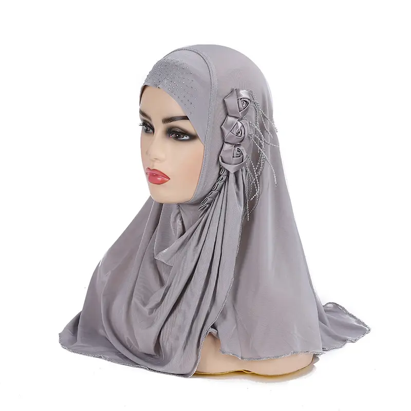 Color Chiffon Scarf Pure Flower Scarf Muslin Headscarf Tudung Hijab Muslim Women Scarf Hijab