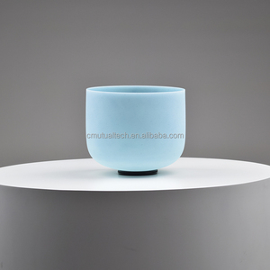 Cuencos Cantores de cuarzo de <span class=keywords><strong>cristal</strong></span> <span class=keywords><strong>aguamarina</strong></span> Alchemy 432Hz terapia de sonido de tono perfecto 99.99% curación de sonido de crisol de cuarzo puro - Product Image 1