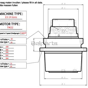 Motor de Desplazamiento para Excavadora TM09 GM09, Transmisión Final para KOMATSU PC78US-6 PC75UU-2 PC78 PC78MR, Repuestos 21W-60-22130 - Product Image 4