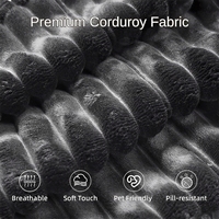 Canapé modulaire en tissu corduroy en forme de L, emballé sous vide et compressé