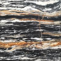 Carreaux de sol en porcelaine émaillée effet marbre Marquina noir mat poli 60x60cm, rustiques, isolants thermiques, imitation brique réfractaire
