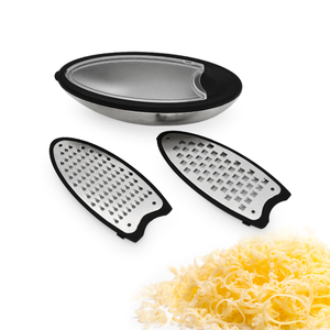 New MICROPLANE vắt tay hộp phẳng vắt tay cho gừng Rau chanh bơ thép không gỉ pho mát vắt tay với container và nắp - Product Image 1