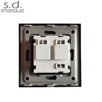 Interrupteur mural intelligent universel Smartdust EU Type 86 en verre trempé avec prise de courant 16A et connectivité NFC
