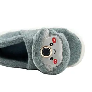Intelligent USB Heating Plush Slippers Warm Indoor Casual Shoes for Men and Women