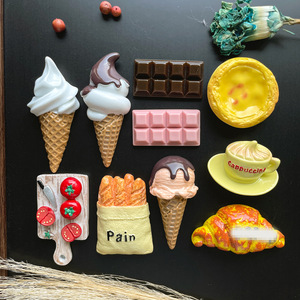 Breloques alimentaires en résine Manna Simulation, motifs petit-déjeuner et dessert, cabochons à dos plat pour aimants de réfrigérateur et décoration de téléphone - Product Image 2