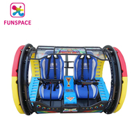 Atracciones de Feria al Aire Libre, Emocionante Auto Giratorio de 360 Grados con Control Remoto para 2 Jugadores