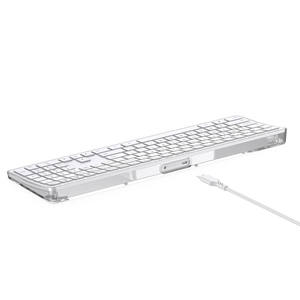 Clavier sans fil Bluetooth 2,4 GHz rechargeable transparent à double mode, personnalisé pour l'Allemagne, la France, l'Arabie, la Thaïlande, la Russie et la Corée - Product Image 4
