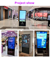 Pantalla Digital de 55 Pulgadas, Pantalla Táctil LCD, Kiosco Publicitario Inteligente con WIFI para Interiores, con Animación para Uso en Ascensores