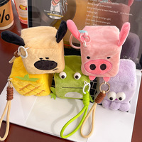Porte-clés en peluche créatif et moelleux, en forme de cochon, chien, grenouille, pendentif de sac, petit cadeau de mariage