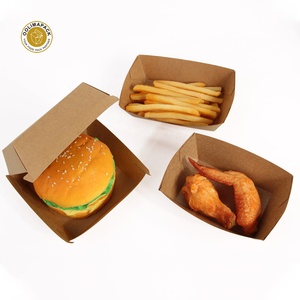 Thực Phẩm Lớp <span class=keywords><strong>Hamburger</strong></span> Hot Dog Bao Bì Kinh Tế Kraft Burger Box Giấy Gợn Sóng Cho Nhà Hàng - Product Image 5