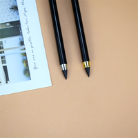 Crayon éternel de luxe avec embout en forme de patte de chat 3D, crayon infini sans encre en métal pour l'école, le bureau, les fournitures scolaires, cadeau