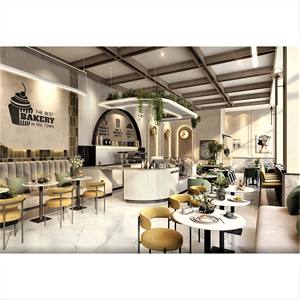 Bakery & Coffee Shop Interior Design One-Stop Custom Commercial Cafe Renovation Modern Industrial Style Bakery Cafe Decoration - Product Image 1