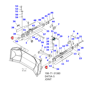 Original fabrik für Bulldozer Teile 1987131380 D475A-5 <span class=keywords><strong>Dozer</strong></span> Rahmen Joint 198-71-31380 Baumaschinen Teil <span class=keywords><strong>Japan</strong></span> 6 - Product Image 6