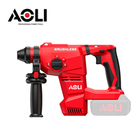 Marteau perforateur rotatif sans fil Aoli 21V 4 en 1, léger, rechargeable, avec fonction pulsée et embrayage de sécurité gyroscopique, protection anti-torsion