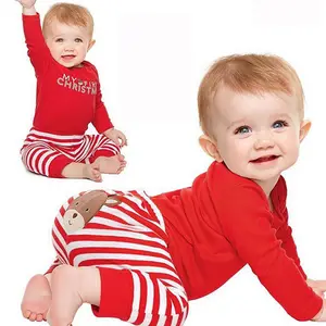 Barboteuse de noël unisexe pour les bébés de 0 à 18 mois, combinaison rouge pour nouveau-nés, garçon et fille, design de dessin animé, motif cerf, pour les garçons et les filles, Costumes 4.9