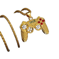 Collier en métal électronique miniature vintage rétro à motif de dessin animé pour homme, best-seller transfrontalier pour les fêtes