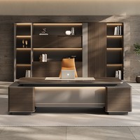 Ensemble de bureau exécutif modulaire de luxe en forme de L, poste de travail en bois, mobilier de bureau pour l'école, la maison, l'hôtel, l'appartement