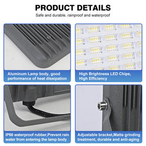 ไฟสปอร์ตไลท์ LED SMD อลูมิเนียมกันน้ำกลางแจ้ง IP66 คุณภาพเยี่ยม ราคาสุดคุ้ม 30W-600W ความสว่างสูง 6500K ได้รับการรับรอง RoHS เหมาะสำหรับใช้ในสนามกีฬา - Product Image 6