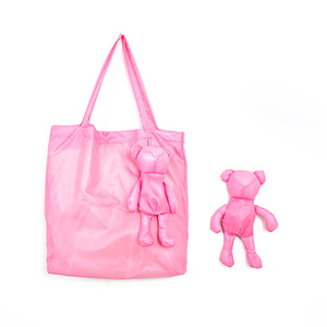 Prix usine dessin animé Animal sac de rangement pliant sac fourre-tout promotionnel dans la conception d'ours sac à provisions de voyage Promotion <span class=keywords><strong>en</strong></span> gros - Product Image 3