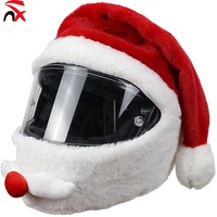 Housse de casque de moto en peluche douce universelle pour Noël, décoration de casque de moto pour fête de Noël