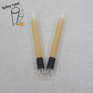 Customized brand logo unbleached brown rice paper glass cigarette cone extra large smoking <b>roll</b> paper - Product Image 3
