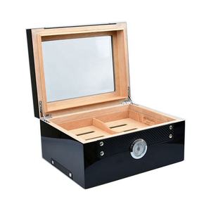 Humidor de Puros Boveda al por Mayor, Negro, de Alta Gama, Madera de Cedro Español, Lujoso, con Pantalla Digital Grande - Product Image 4