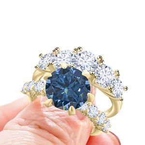 Wholesale100% 925 <b>Sterling</b> <b>Silver</b> VVS 7.8CT pink Moissanite Engagement <b>Ring</b> <b>Set</b> for Women with GRA - Product Image 4