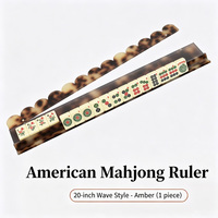 Supports de Mahjong Américains Modernes Personnalisés de 20 Pouces à Design Ondulé, Pliables, Portables, Écologiques, Durables en Fer et Acrylique, pour 4 Joueurs