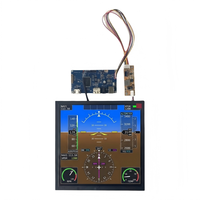 Écran LCD carré IPS 10,3 pouces 768*768 500 nits pour simulateur de vol avec carte de commande 20 broches LVDS