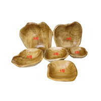 Vente en gros usine : Assiettes à fruits en bois massif sculpté en forme de tasse et bols de grande taille pour salons, assiettes à fruits créatives, bols en bois