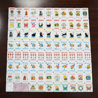 Jeu de Mahjong Américain U.fun de 160 Pièces, Portable, Tuiles Acryliques Marbrées Roses, Illustrations de Chats et de Vie Quotidienne, Mahjong Moderne