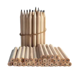 Pencil Colour 3.5Inch Bulk Golf Pencil Customized Logo Kids Pencils HB Graphite Pencils For Office Hotel