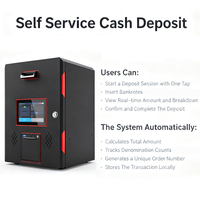 Kiosco de Pago Inteligente con Contador Automático de Billetes, Máquina de Depósito de Efectivo para Tiendas Minoristas, Bancos y Oficinas, con Software